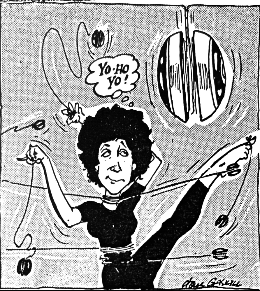 Cartoon accompanying the column: YO-HO YO!